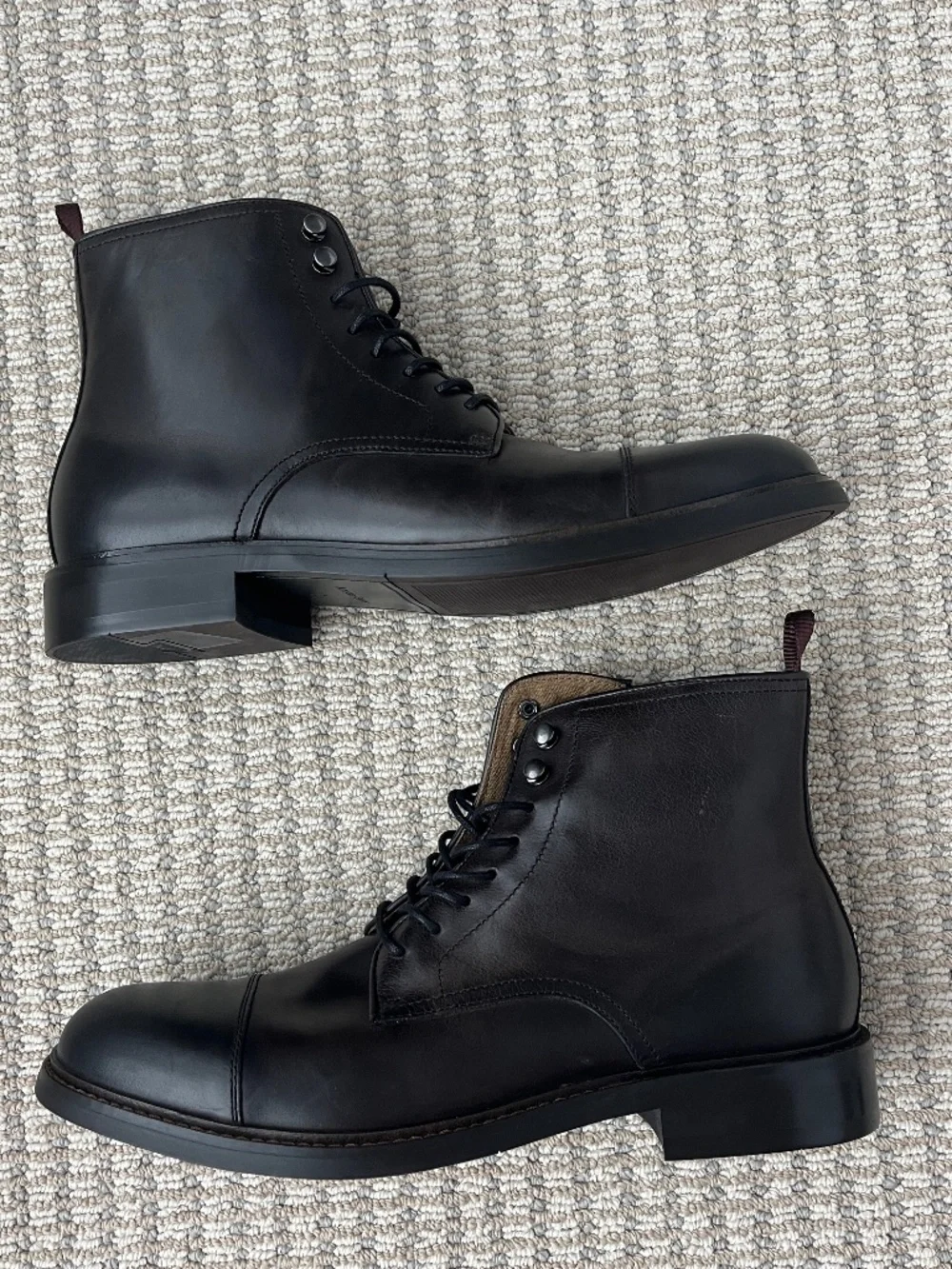 NWT Aston Grey Biressa Leather Boots Size 10